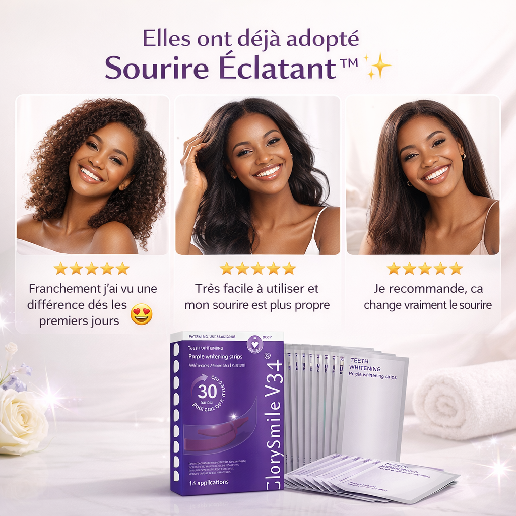 Sourire Éclatant™ – Bandes Blanchissantes Dents