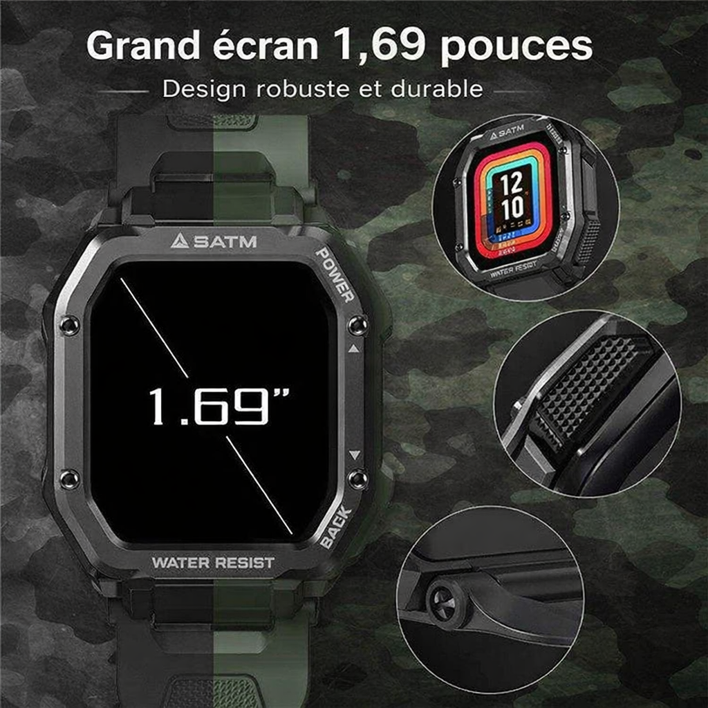 NKDSTORE™ – Montre Connectée Bluetooth (Notifications + Appels au Poignet)