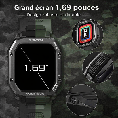 NKDSTORE™ – Montre Connectée Bluetooth (Notifications + Appels au Poignet)