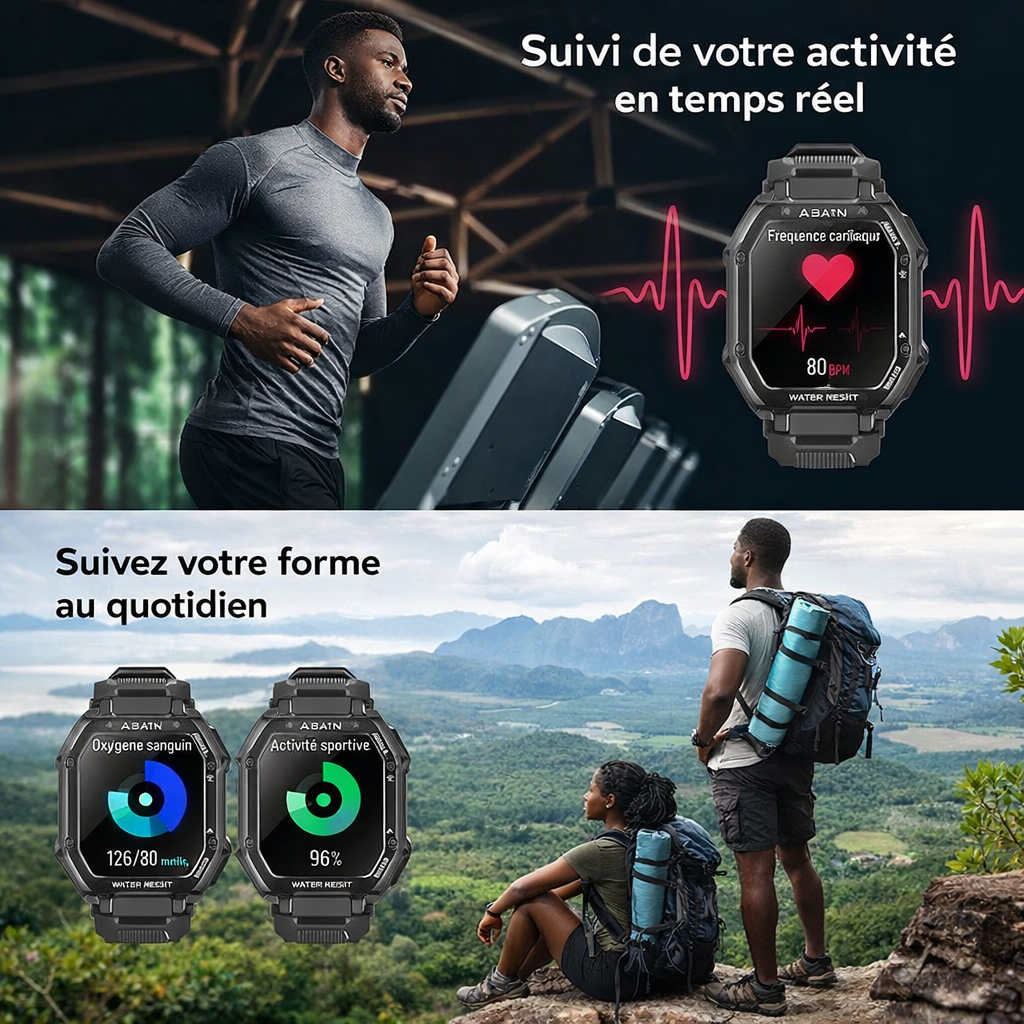 NKDSTORE™ – Montre Connectée Bluetooth (Notifications + Appels au Poignet)