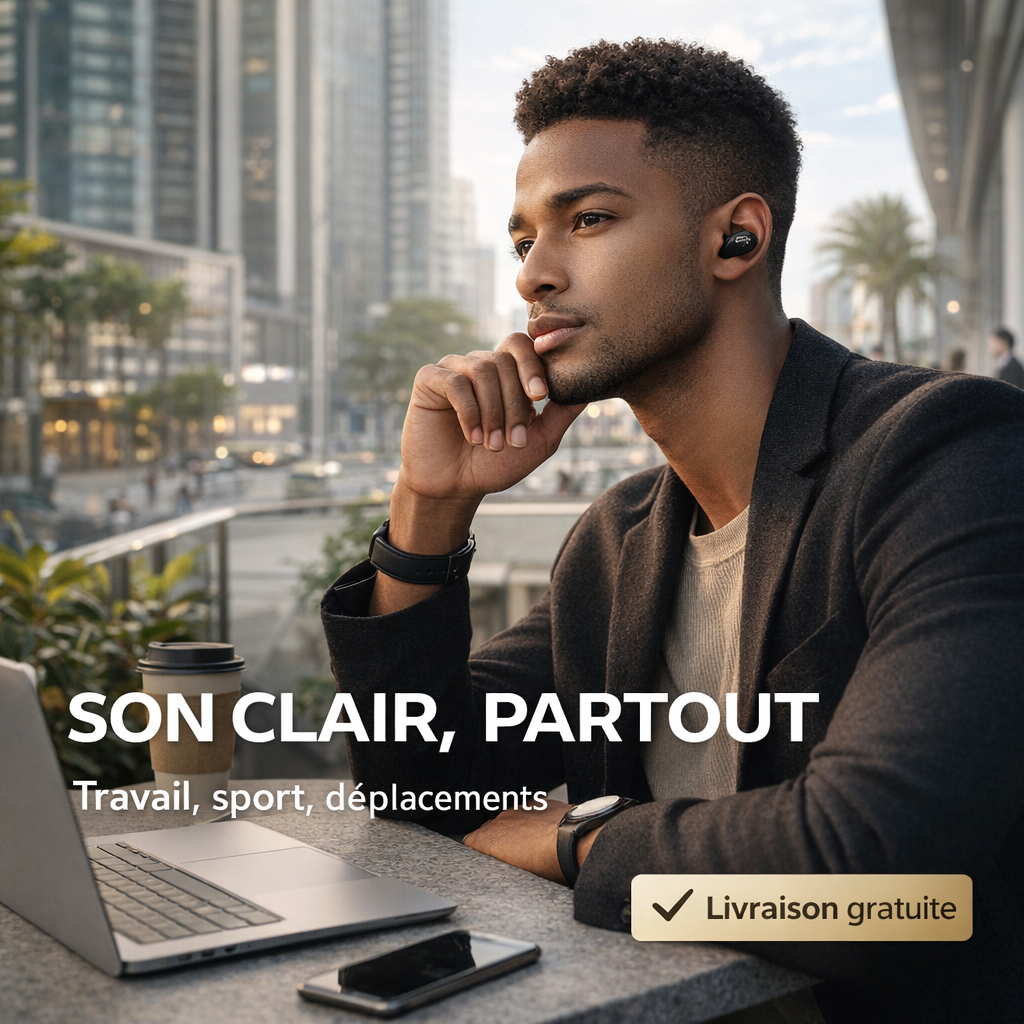 Écouteurs Sans Fil KIOMYO™ – Son Clair & Confort Toute la Journée