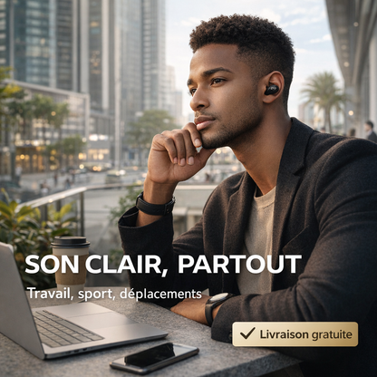 Écouteurs Sans Fil KIOMYO™ – Son Clair & Confort Toute la Journée