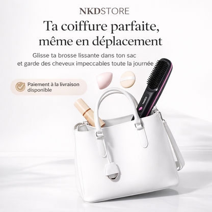 Brosse Lissante Sans Fil – Lissez Vos Cheveux ou Perruques en 5 Minutes