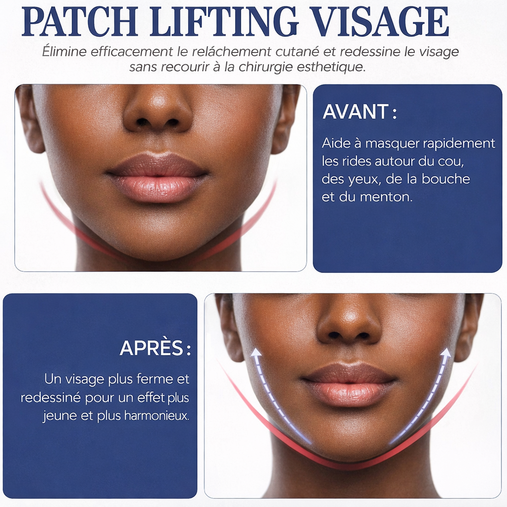 Patch Lifting Visage Invisible – Effet Lift Instantané Sans Chirurgie