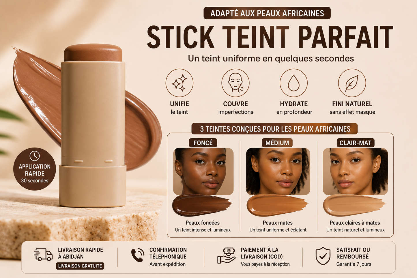 NKDBEAUTY™ Stick Teint Parfait