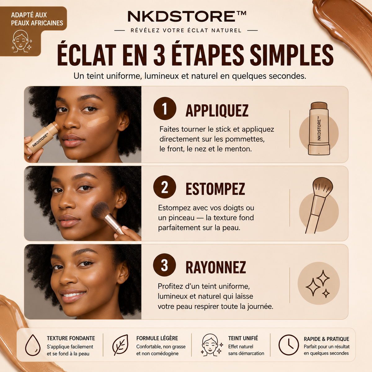 NKDBEAUTY™ Stick Teint Parfait