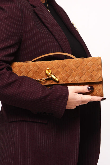 Sac à main tendance en daim Tissé