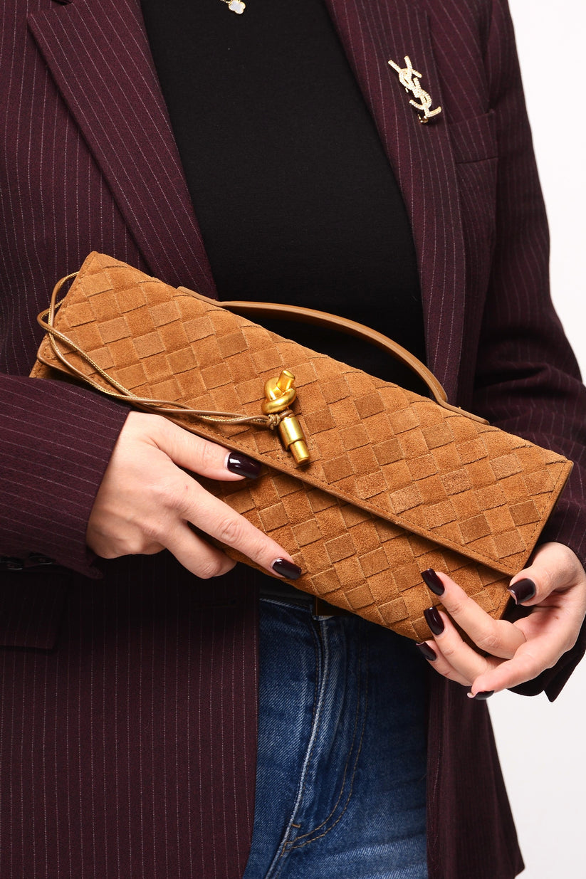 Sac à main tendance en daim Tissé